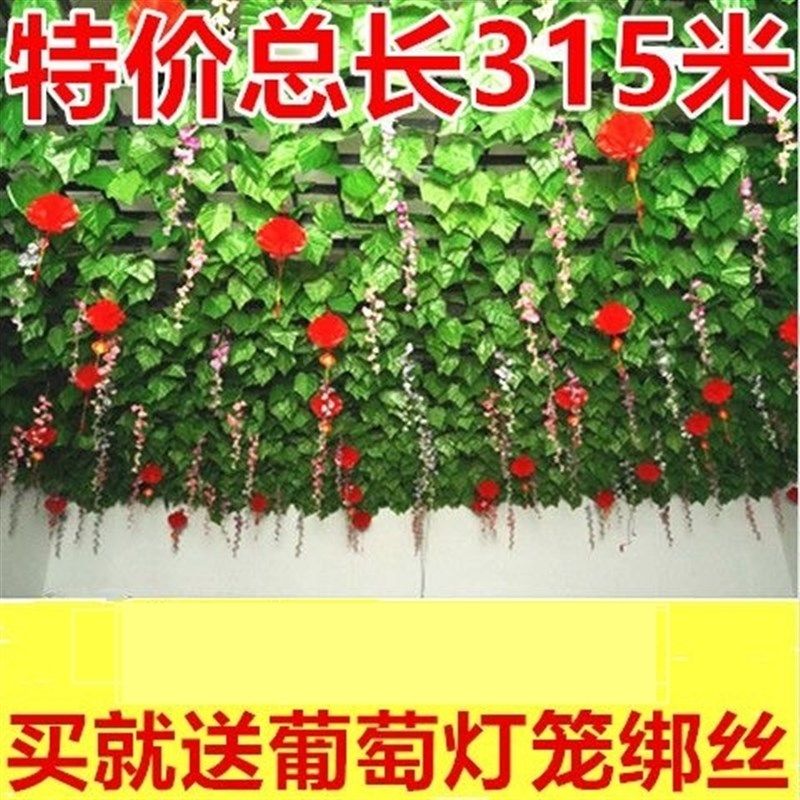 墙面挂饰仿真藤条葡萄q叶装饰花藤塑料花管道吊顶叶子假花绿植树,家居饰品,壁饰,淘宝优惠券,粉丝福利购,淘宝优惠卷