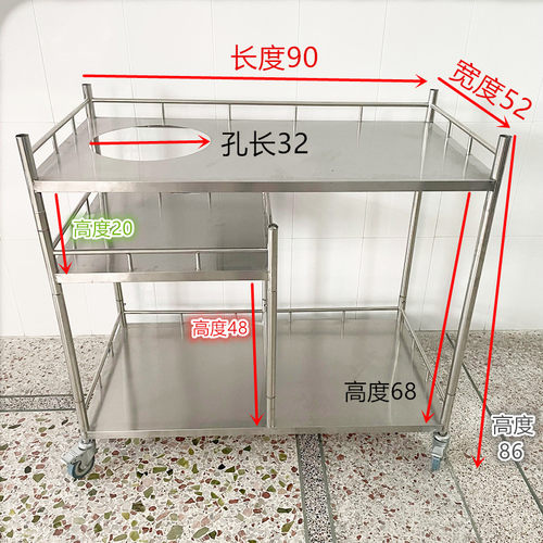 带孔超市不锈钢促销台展示架x便携试小吃摆摊小推车广告可移动地