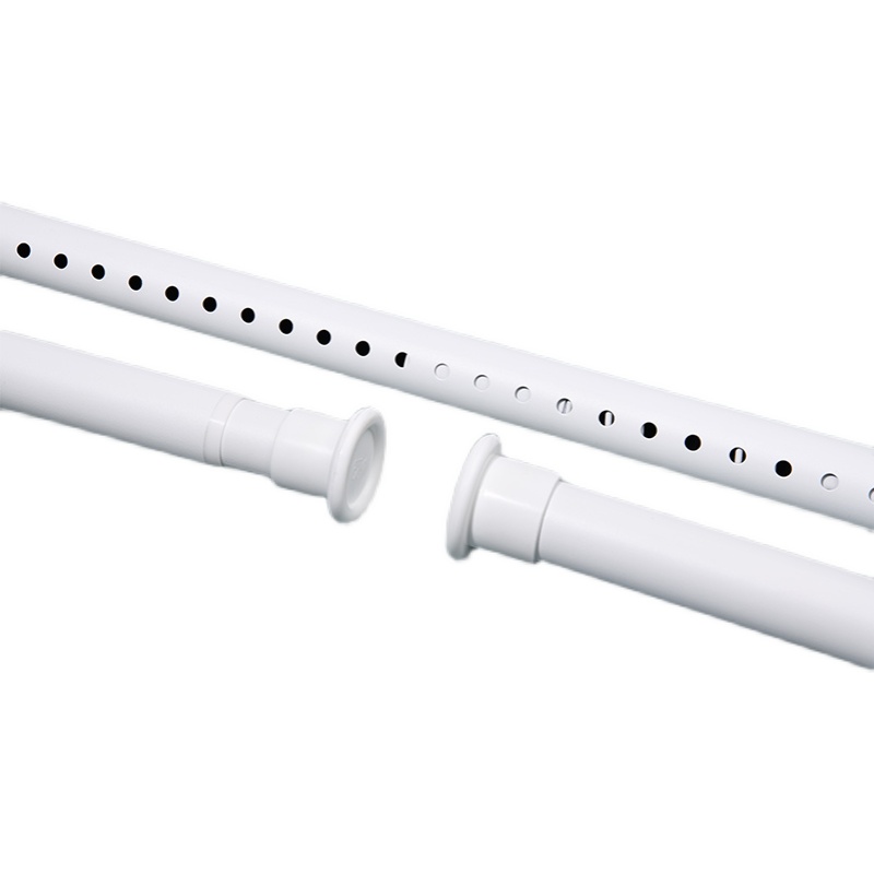室内晒衣杆免打孔晾衣杆浴帘杆免安装卧室撑衣杆S单杆窗帘杆伸缩