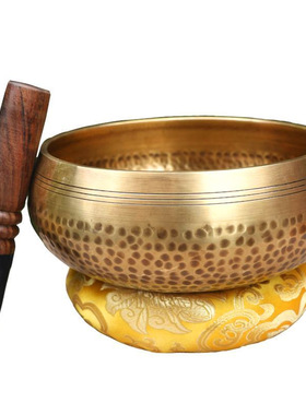 颂钵尼泊尔手工铜磬瑜伽冥想音疗佛音钵碗静心S减压采耳梵音钵盂