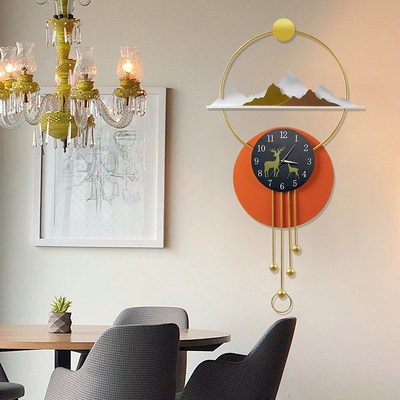 创意餐厅玄关墙上金属p挂饰客厅铁艺挂件电视背景墙面木格栅装饰