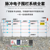 脉冲电子围栏铝合金杆终端t承力杆中间受力杆复合型绝缘子畜牧配
