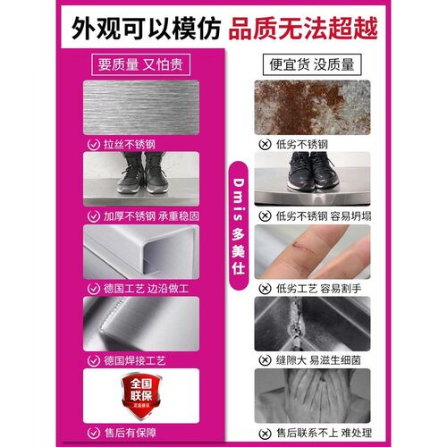 304加厚c不锈钢工作台厨房操作台专用推拉门置物架面板橱柜切菜台