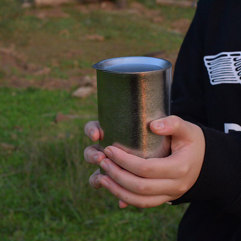 纯钛杯户外钛泡茶杯 钛出差泡茶双层多功M能泡茶器 功夫茶具旅行