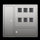 定做304不锈钢6户电表配u电箱成套明暗装 户外单三相15表铁质12表