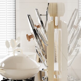 【免打孔,稳固i不掉落】吸盘多层锅盖架厨房壁挂式砧板沥水置物架