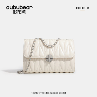 oububear 百搭單肩斜跨鏈條女包 腋下包小香風(fēng)時(shí)尚 歐布熊2025新款