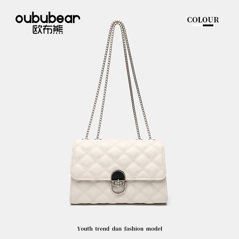 oububear/欧布熊2025年新款小香风时尚百搭单肩斜跨链条女包