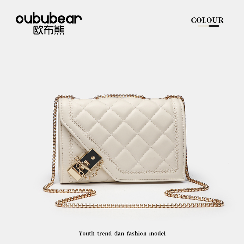 oububear/欧布熊2025年新款小香风时尚百搭单肩斜跨链条女包
