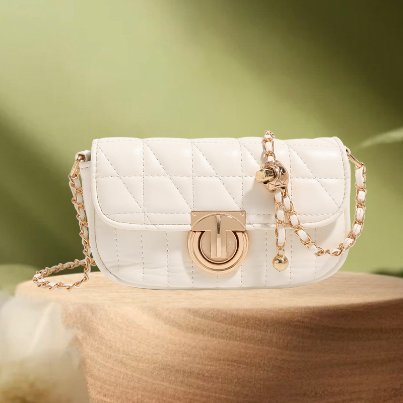 oububear/欧布熊高级感腋下包女2025新款菱格链条斜挎小包包百搭