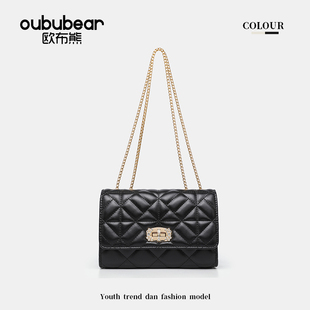 oububear 高質(zhì)感小香風(fēng)單肩斜跨手提女包 時(shí)尚 歐布熊2025新款