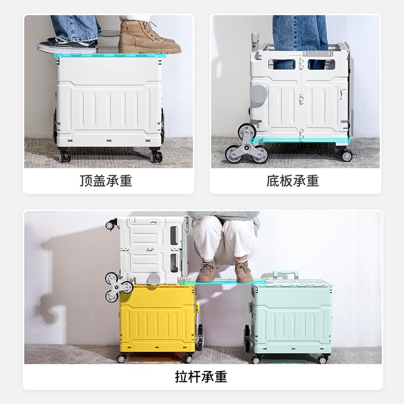 家用取快递小推车买菜p丢垃圾手拉车可折叠便携平拉购物车可爬楼