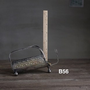 镀银奶壶花器 西洋旧物古董 美食静物摄影装P饰摆件【二店道具铺