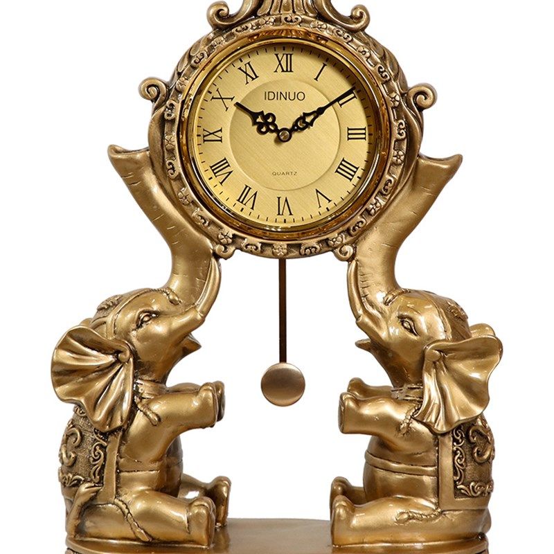 摆钟桌面摆台f式大象座钟钟表摆件欧式家用客厅复古时尚台钟时钟,家居饰品,座钟,淘宝优惠券,粉丝福利购,淘宝优惠卷