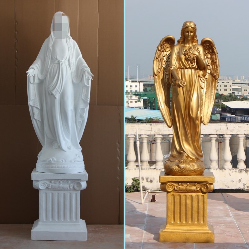 玻璃钢天使人物雕塑剧本杀酒吧会所落J地摆件灯光人物装饰西方