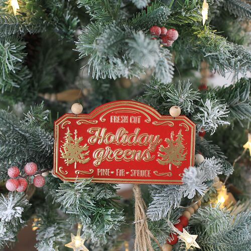 圣诞节装饰品铁艺挂件欢迎牌圣诞树场景J布置壁炉装饰挂牌门口挂