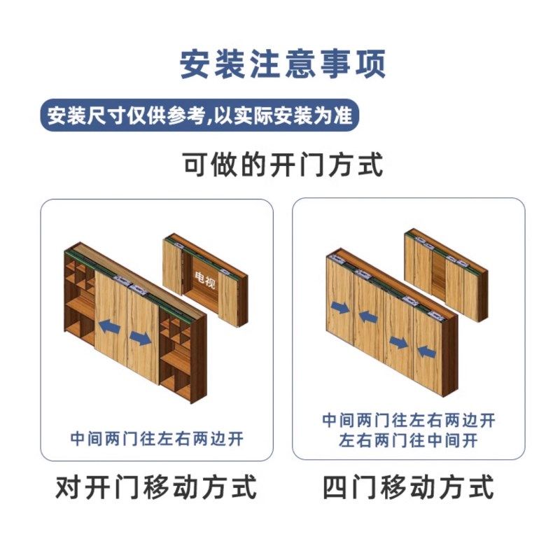 无下轨电动巴士门轨道隐r形推拉门导轨电视柜吊柜阻尼缓冲五金配