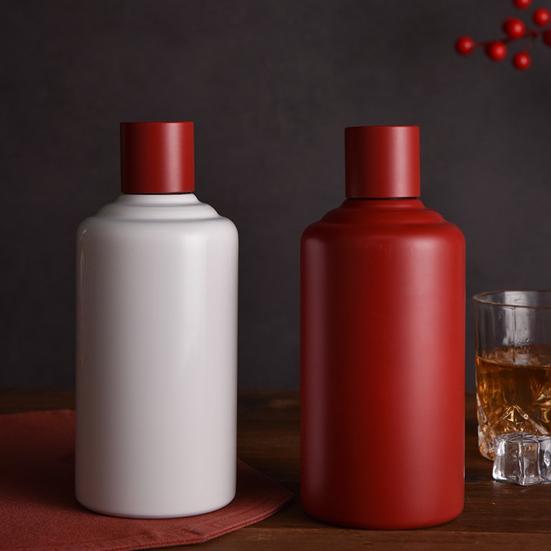 304不a锈钢白酒瓶家用密封空瓶子户外便携式酒壶1斤装随身酒具酒