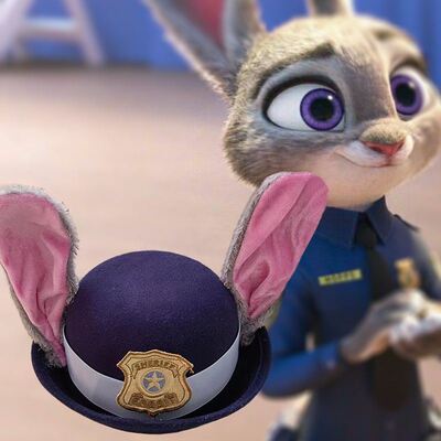 兔子警官帽子成人儿童头饰发饰洛丽塔疯狂动物城cos朱迪帽
