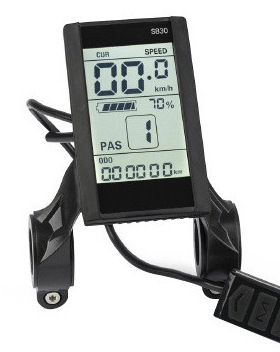 24V-72V电动自行车智能液晶仪表速度显示大LCD屏幕 S830带USB