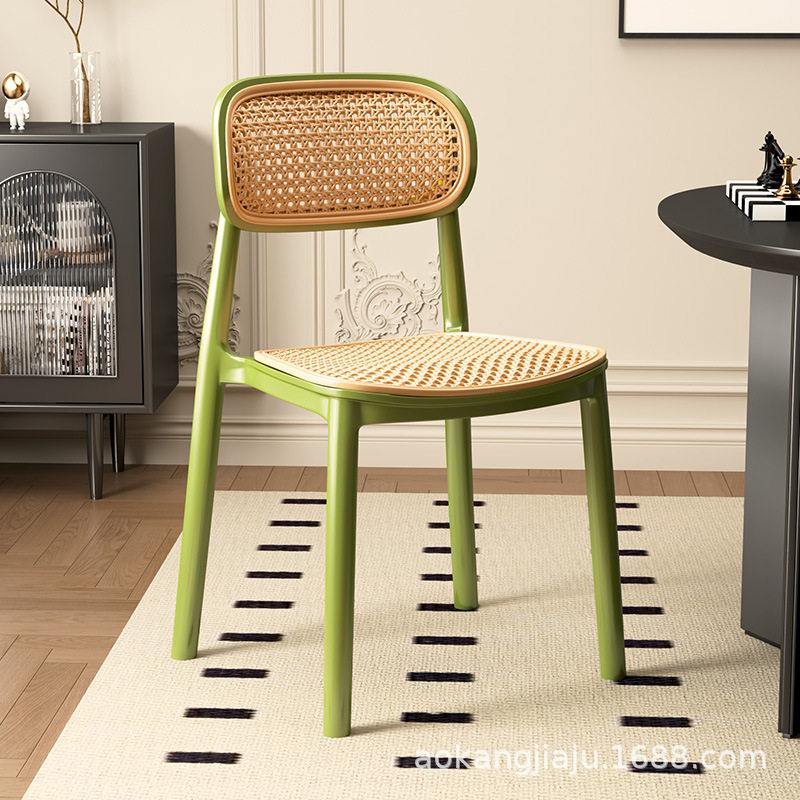 北欧藤编塑料椅子户外家用可叠放餐椅网红中古靠背椅小户型书桌椅,电子元器件市场,电线扎带/束线带,淘宝优惠券,粉丝福利购,淘宝优惠卷