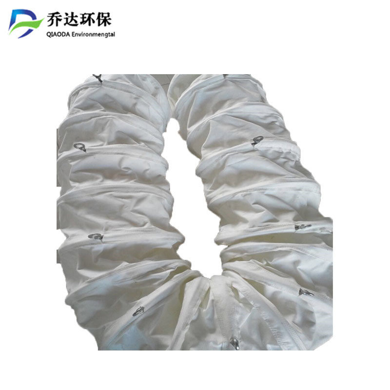 水泥厂电厂双层吊环滤袋软连接 帆布加厚水泥散装机布袋