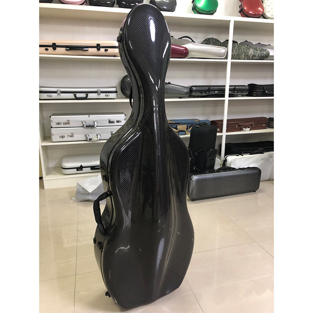 通灵牌 优质大提琴碳纤维硬盒 琴盒 黑色 厂家直销