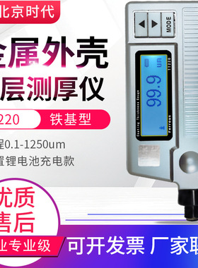 北京时代涂层测厚仪TT220/230/210金属充电款铁铝漆膜厚度测量仪