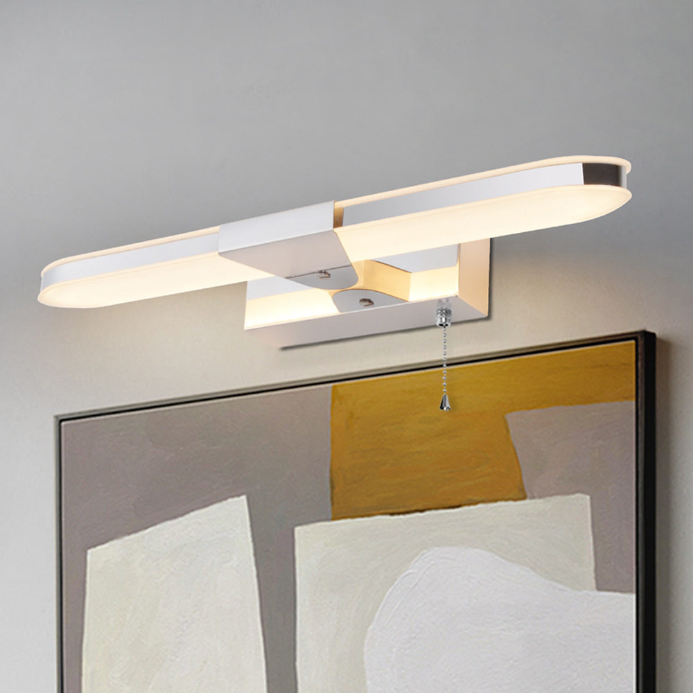 亚克力灯罩LED壁灯 浴室卧室长条镜子灯化妆补光灯不锈钢镜前灯