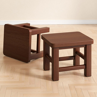 J^小板凳橡胶木实木方凳木头凳子家用客厅矮凳茶几凳木凳子垫脚