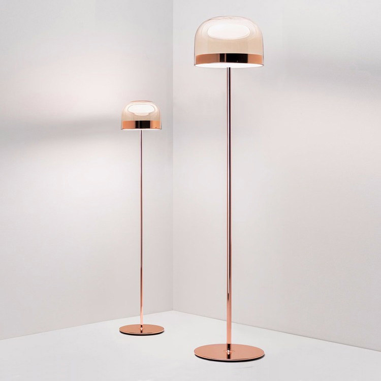 北欧玻璃罩落地灯 轻奢创意样板房客厅卧室书房大厅LED儿童房地灯