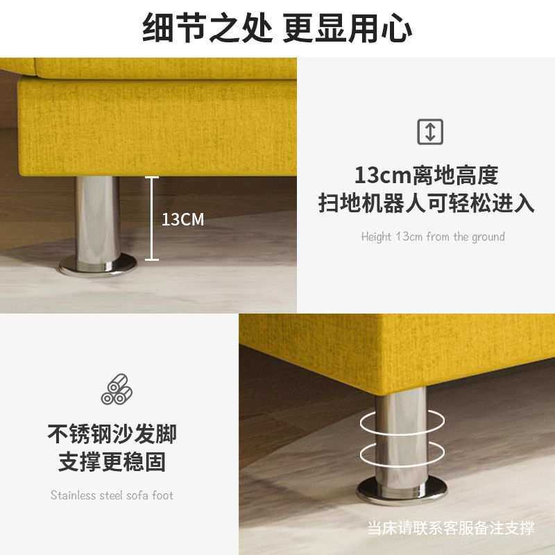 小户型布艺沙发客厅出租屋折叠两用沙发床网红懒人沙发