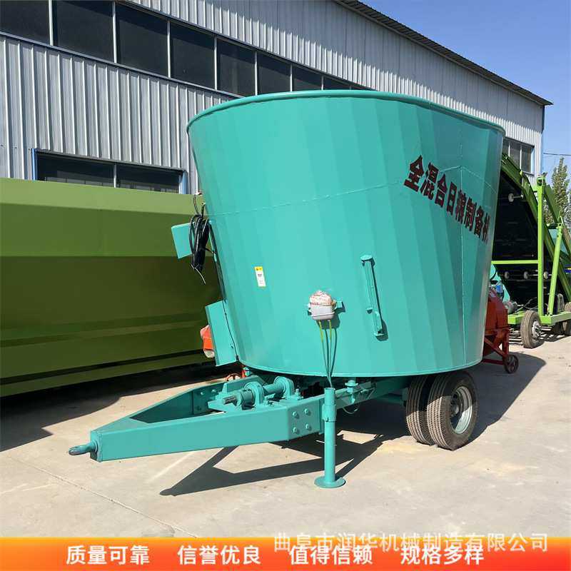 立式多规格tmr搅拌机自动称重粉碎拌料机9JGL-9全日粮制备预