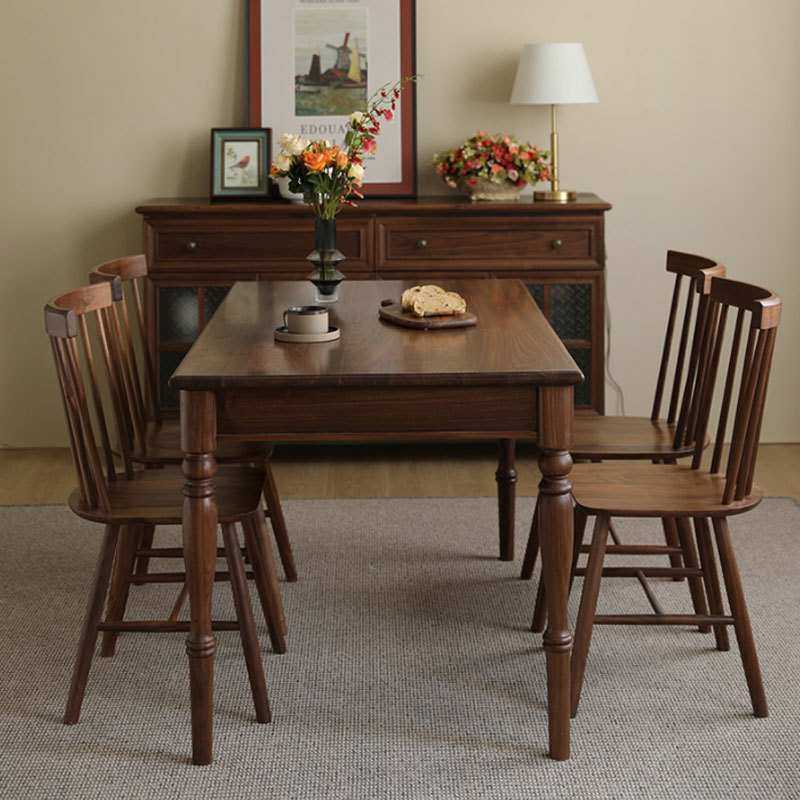 全实木北美黑胡桃木美式极简轻奢饭桌樱桃木原木餐厅组合餐桌餐椅,模玩/动漫/周边/娃圈三坑/桌游,模型制作工具/辅料耗材,淘宝优惠券,粉丝福利购,淘宝优惠卷
