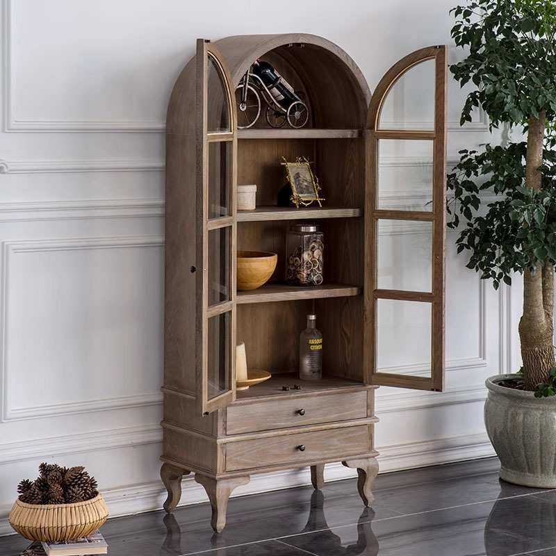 美式实木儿童书柜现代简约落地酒柜北欧餐边柜法式复古拱形装饰柜,模玩/动漫/周边/娃圈三坑/桌游,模型制作工具/辅料耗材,淘宝优惠券,粉丝福利购,淘宝优惠卷