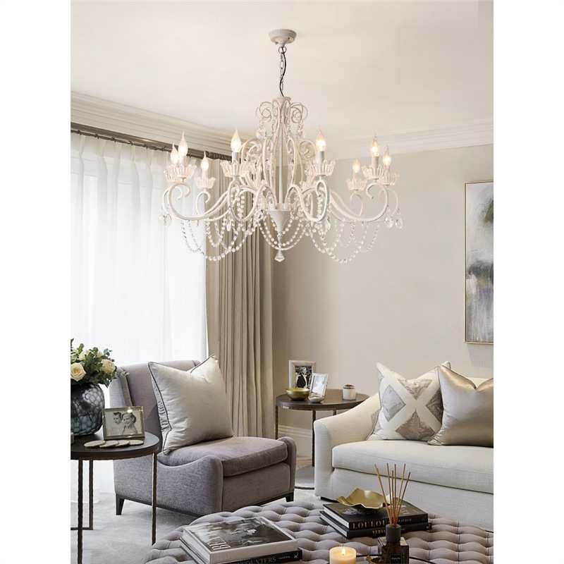 法式复古水晶吊灯客厅餐厅卧室美式乡村田园公主房别墅中山灯具饰