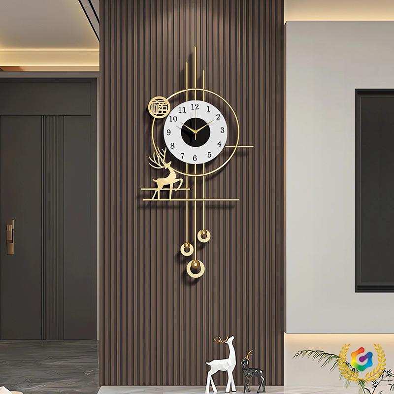 ?格栅挂钟2025新款创意客厅时尚挂墙艺术轻奢钟表简约现代静音时