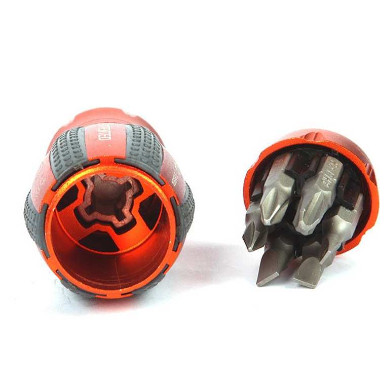 SHEFFIELD/钢盾 S056504 6合1迷你棘轮铝合金手柄螺丝批