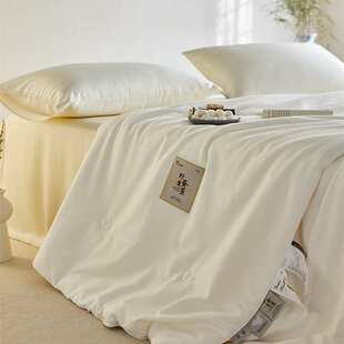 60支全棉提花柞蚕丝被中长丝家用春秋被芯单双人加厚保暖冬被褥子