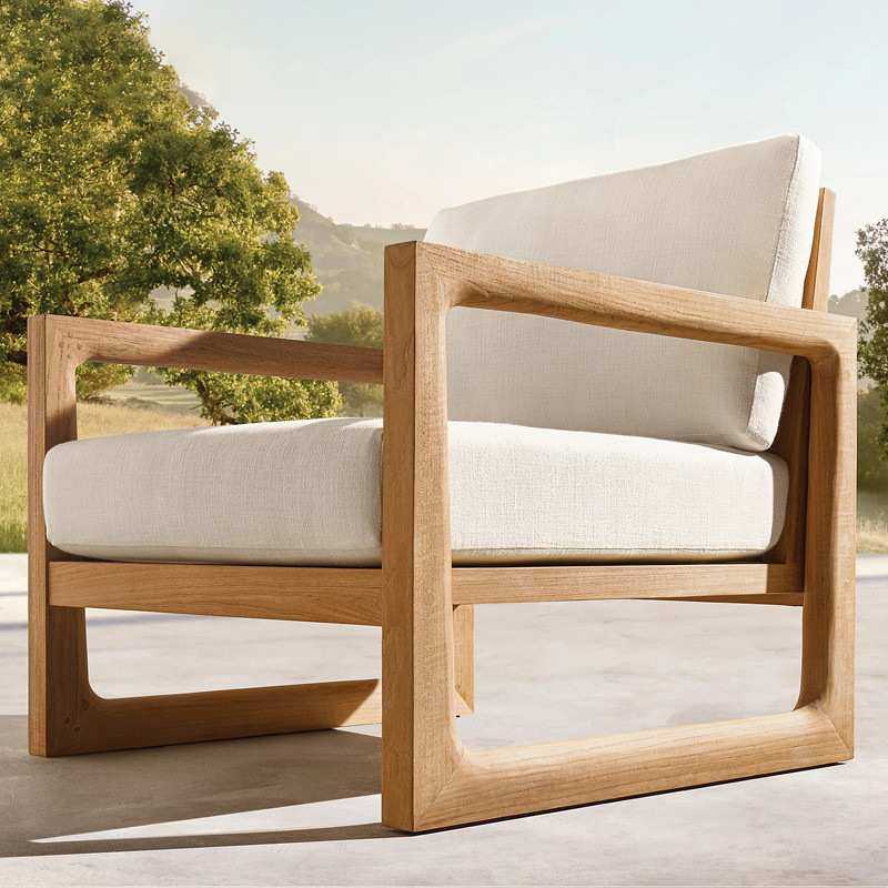 户外沙发做旧庭院别墅花园室外露台酒店民宿家具组合实木防水柚木