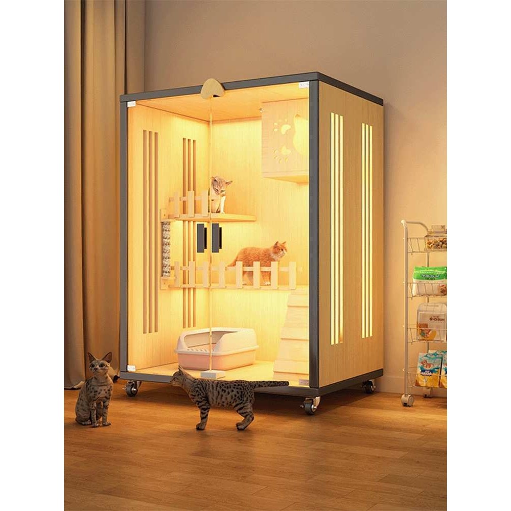 猫窝猫别墅超大自由空间猫笼子家用室内四季通用猫柜阳台猫屋猫舍