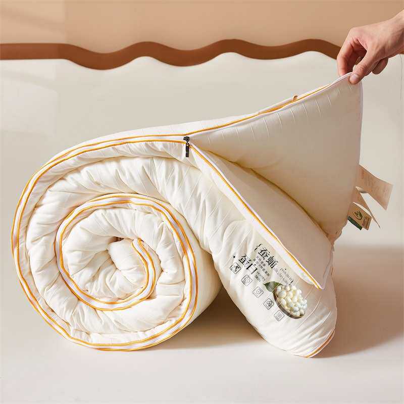 A类夏被全棉提花蚕丝蛋白二合一子母被双胎被春秋被四季被桑蚕