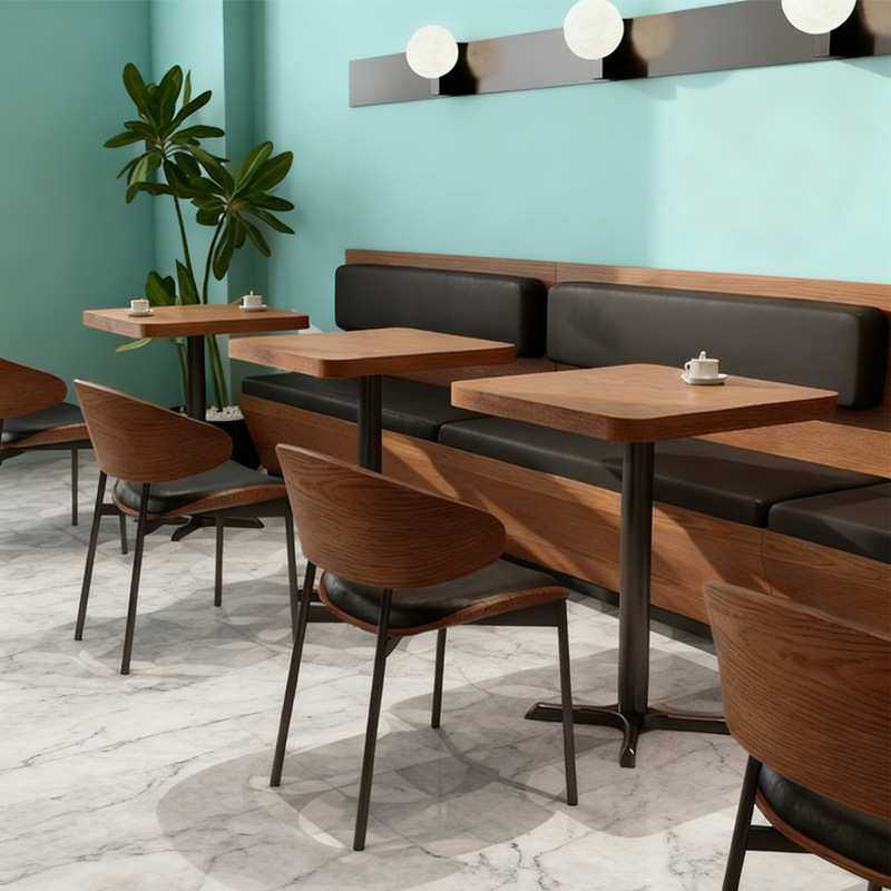 复古咖啡厅卡座沙发甜品奶茶店桌椅组合烘培蛋糕店西餐厅商用餐椅