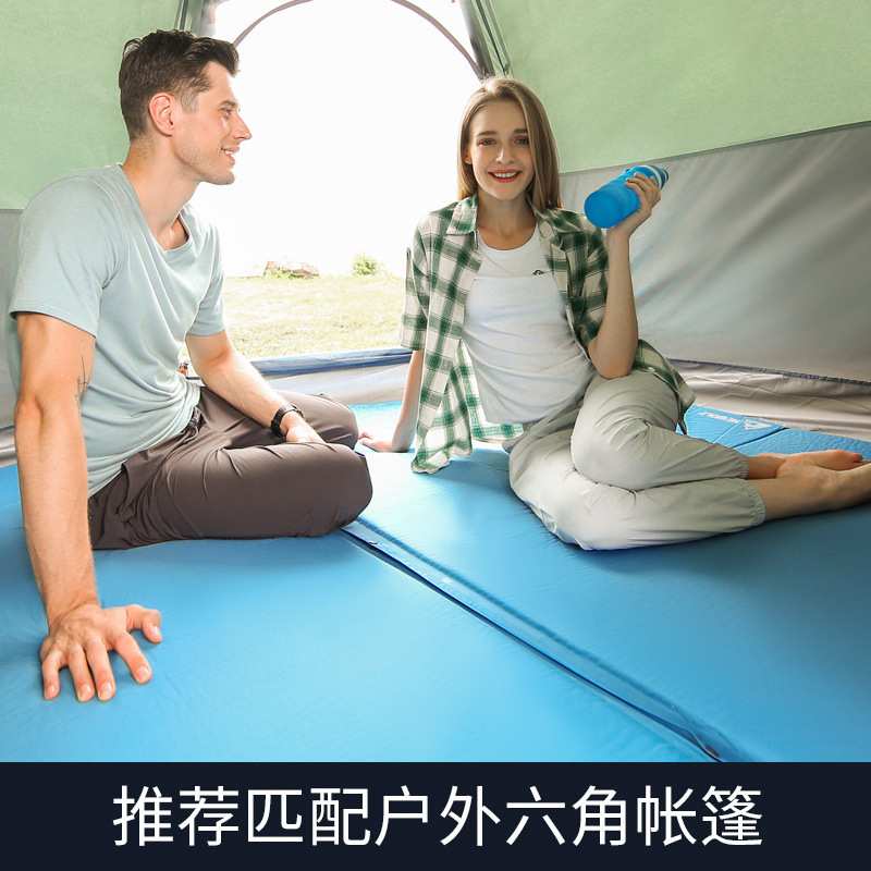 户外充气垫六角自动充气垫加厚弹性棉充气床野营露营户外睡垫防潮