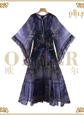 【欧宝莱尔】新款气质时尚轻奢女装连衣裙305-25447