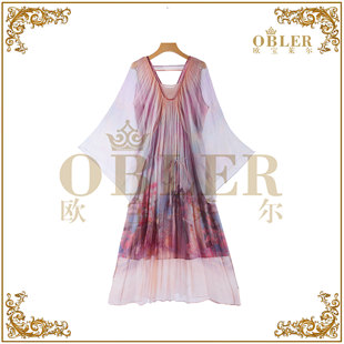 【欧宝莱尔】新款气质时尚轻奢女装连衣裙901-0019