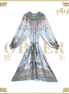 【欧宝莱尔】新款时尚气质轻奢优雅女装连衣裙305-25194-1