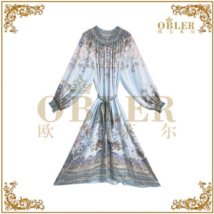 【欧宝莱尔】新款时尚气质轻奢优雅女装连衣裙305-25194-1