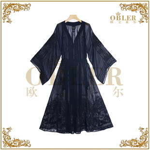 【欧宝莱尔】新款气质时尚轻奢女装连衣裙305-25114