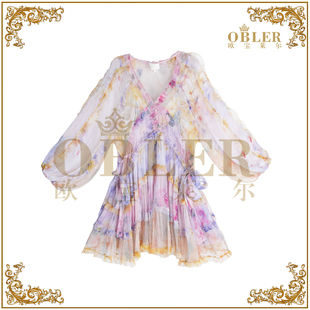 【欧宝莱尔】新款气质时尚轻奢女装连衣裙305-25505